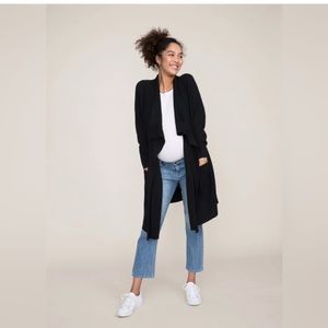 Hatch cashmere The Airplane Cardigan Sweater Black Maternity Size OS